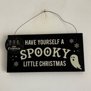Spooky Wooden Christmas Sign